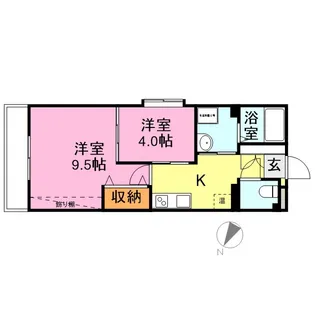 フレンド宮原【105号室】の間取り