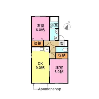 グレイスコートA【202号室】の間取り