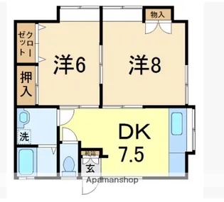 ハイム吉美【201号室】の間取り