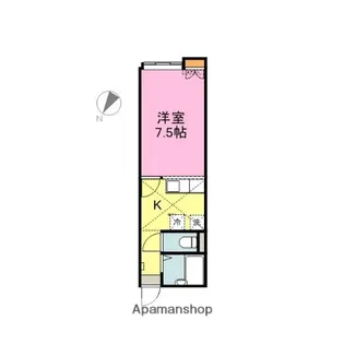 リバーウエスト【102号室】の間取り