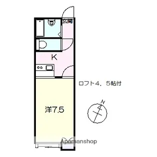 リバーウエスト【103号室】の間取り