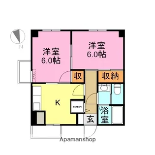 タウンコート城内【401号室】の間取り