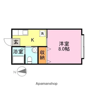 岡南ハイツ【202号室】の間取り