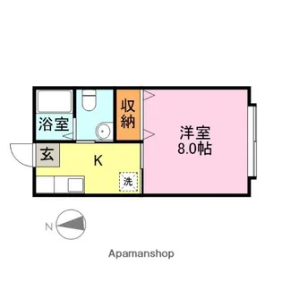 岡南ハイツ【1階】の間取り