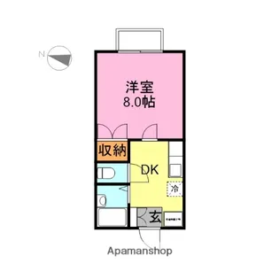 エステートホリ【1階】の間取り