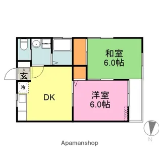 ききょうコープウエスト【202号室】の間取り