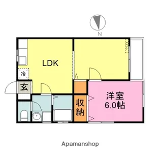 ききょうコープウエスト【201号室】の間取り