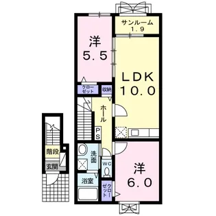 パークサイド Ⅱ【2階】の間取り