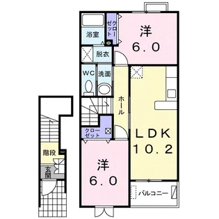 グラン ヌーベル A【2階】の間取り