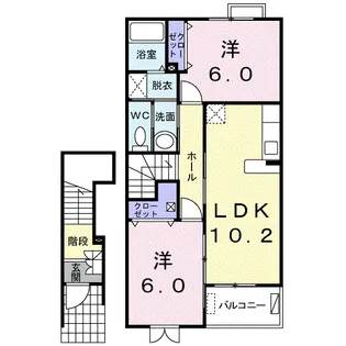 カルペ ディエム【2階】の間取り