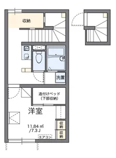 レオパレスハイム越路【204号室】の間取り