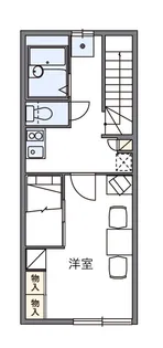 レオパレスグリーン【208号室】の間取り