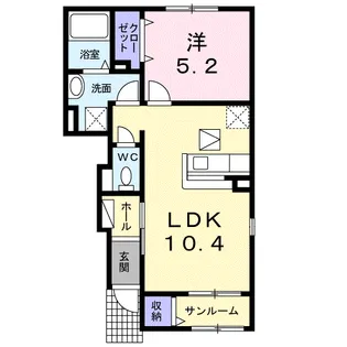 ボヌ・ジュルネ Ⅲ【1階】の間取り