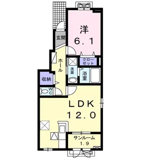 レグレード B【1階】の間取り