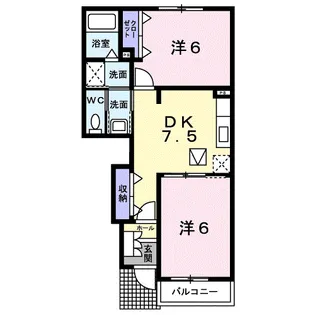 グラン アベニュー A【1階】の間取り