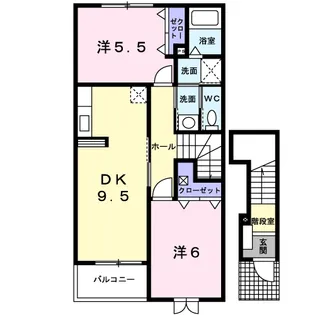 RIVER WEST【2階】の間取り