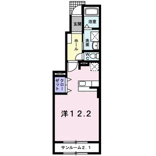 ベル イリーデ【1階】の間取り