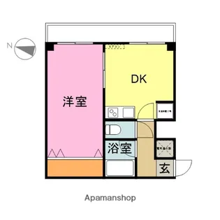 リボン長岡【3階】の間取り
