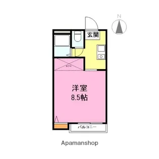 グランペール下山【101号室】の間取り