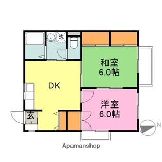 グランペール緑町【205号室】の間取り