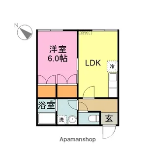 ワンセルフ【103号室】の間取り
