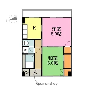 グランペール日赤【702号室】の間取り