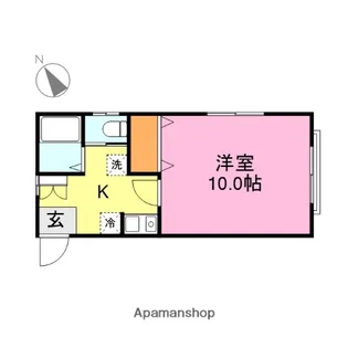 レジデンスやすらぎ【203号室】の間取り
