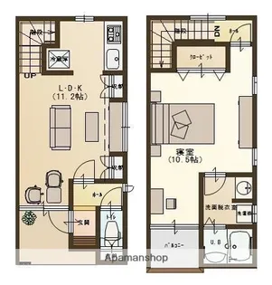 パーク・ユーソニア【1階】の間取り