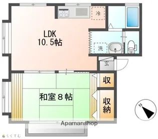 ドリームハイツ【102号室】の間取り