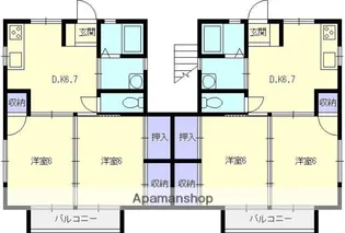 三並ハイツ【2階】の間取り