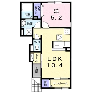 シャルマン・アヴニール【1階】の間取り