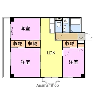 旭町いづみプラザ【707号室】の間取り