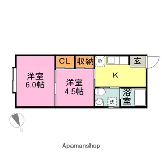 ジョイフル沢田Ⅱ【1階】の間取り