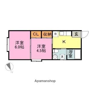 ジョイフル沢田Ⅱ【2階】の間取り