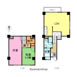 メゾネット幸【205号室】の間取り