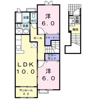 アドリアーノ【2階】の間取り