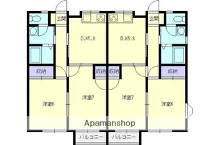 ハイツイーグル【1階】の間取り