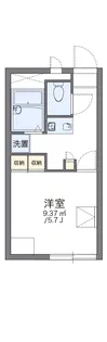 レオパレススギノ【2階】の間取り
