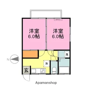 メイプルタウン(堤町)【201号室】の間取り