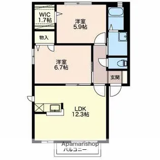 グランドール【1階】の間取り