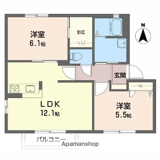 グリシナB【1階】の間取り