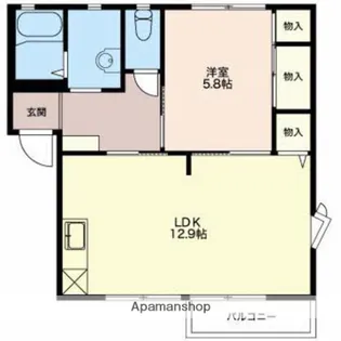 メゾンフレールB【2階】の間取り