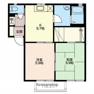 メゾン リュミエールB【1階】の間取り