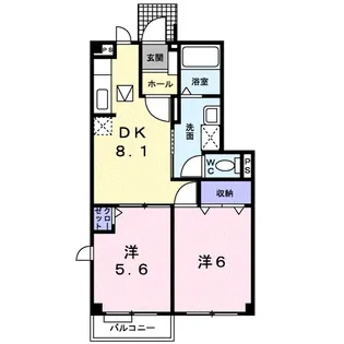 レジデンスK2【1階】の間取り