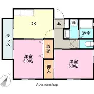 ウィステリアC【1階】の間取り