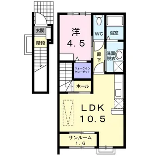 レノン【2階】の間取り