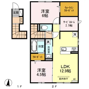 メゾン・ド・ボヌール【2階】の間取り
