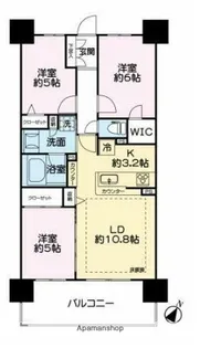 レーベン長岡寺島町ヴェルテリエ【10階】の間取り
