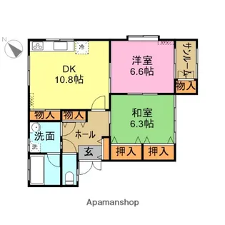胡蝶蘭【1階】の間取り