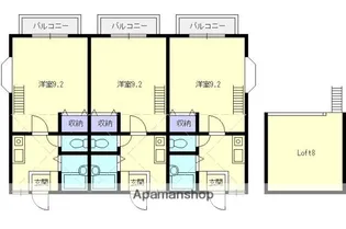 キャトルセゾン大島【2階】の間取り